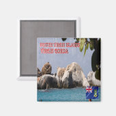 zVG010 VIRGIN GORDA, Britse Maagdeneilanden, Fridg Magneet (Voorkant / Achterkant)