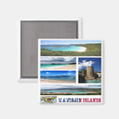zVI004 VIRGIN-EILANDEN, mozaïek, Amerika, Fridge Magneet (Voorkant / Achterkant)