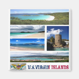 zVI004 VIRGIN-EILANDEN, mozaïek, Amerika, Fridge Magneet