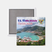 ZVI006 VIRGIN EILANDS, Charlotte Amalie, Fridge Magneet (Voorkant / Achterkant)