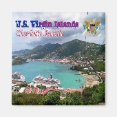ZVI006 VIRGIN EILANDS, Charlotte Amalie, Fridge Magneet (Voorkant)