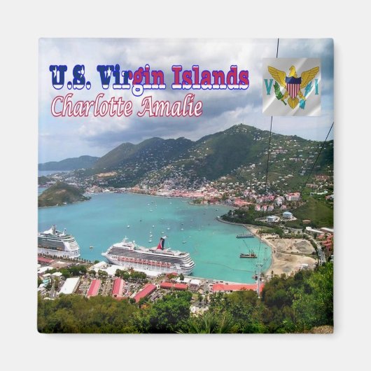 ZVI006 VIRGIN EILANDS, Charlotte Amalie, Fridge Magneet (Voorkant)