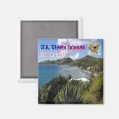zVI007 SAINT-CROIX, Maagdeneilanden, Amerika, Frid Magneet (Voorkant / Achterkant)