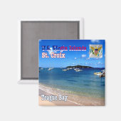 zVI008 SAINT CROIX, Teague Bay, Maagdeneilanden, Magneet (Voorkant / Achterkant)