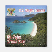 ZVI011 ST. JOHN, Trunk Bay, Viegin Islands, Fridge Magneet (Voorkant)