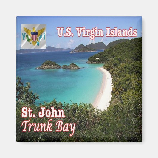 ZVI011 ST. JOHN, Trunk Bay, Viegin Islands, Fridge Magneet (Voorkant)