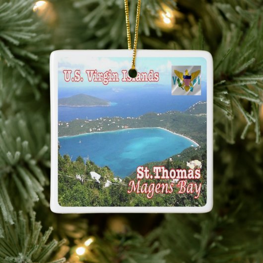 zVI012 SAINT THOMAS, Magens Bay, Maagdeneilanden, Keramisch Ornament (Boom)