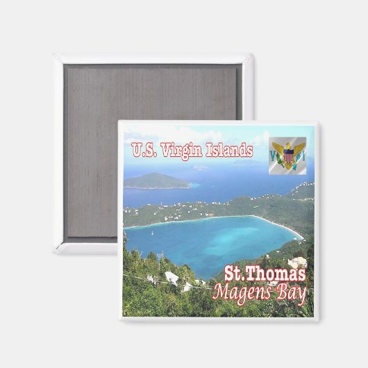 zVI012 SAINT THOMAS, Magens Bay, Maagdeneilanden, Magneet (Voorkant / Achterkant)