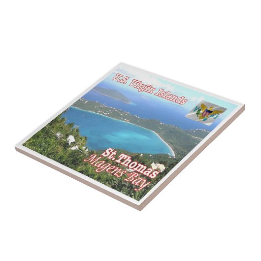 zVI012 SAINT THOMAS, Magens Bay, Maagdeneilanden, Tegeltje (Zijkant)