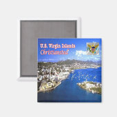 zVI013 VIRGIN-EILANDEN, christelijk, Fridge Magneet (Voorkant / Achterkant)