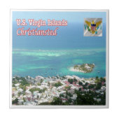 zVI014 MAAGDENEILANDEN, Christiansted, Tegeltje (Voorkant)