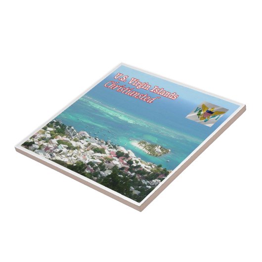 zVI014 MAAGDENEILANDEN, Christiansted, Tegeltje (Zijkant)