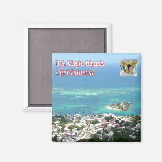 zVI014 VIRGIN-EILANDEN, christelijk, Fridge Magneet (Voorkant / Achterkant)