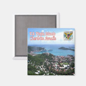 zVI015 CHARLOTTE AMALIE, Maagdeneilanden, Fridge Magneet (Voorkant / Achterkant)