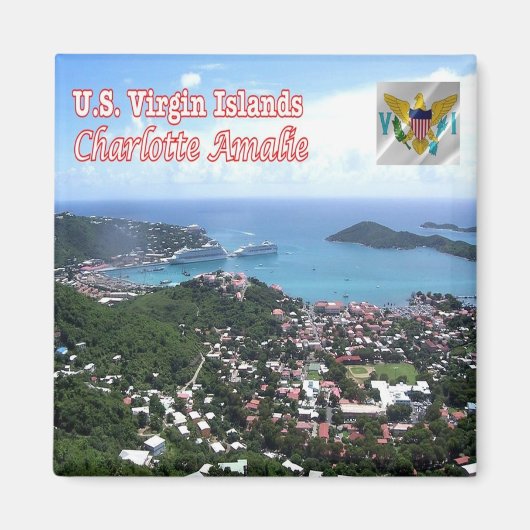 zVI015 CHARLOTTE AMALIE, Maagdeneilanden, Fridge Magneet (Voorkant)