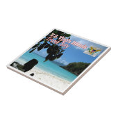 zVI016 MAAGDENEILANDEN, Trunk Bay, Amerika, Tegeltje (Zijkant)