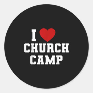 ZvK Ik Hou Van Kerkkamp Christelijke Kerk Bijbel S Ronde Sticker