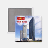 zVN010 HANOI, Vietnam, Landmark Tower, Fridge Magneet (Voorkant / Achterkant)