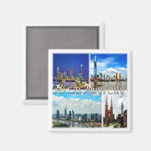 zVN013 HO CHI MINH City SAIGON, Mosaic, Fridge Magneet (Voorkant / Achterkant)