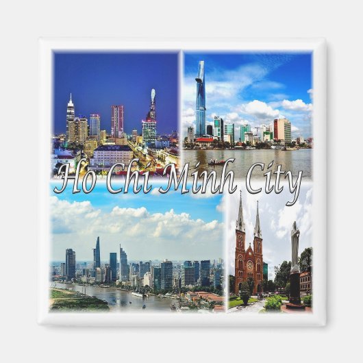 zVN013 HO CHI MINH City SAIGON, Mosaic, Fridge Magneet (Voorkant)
