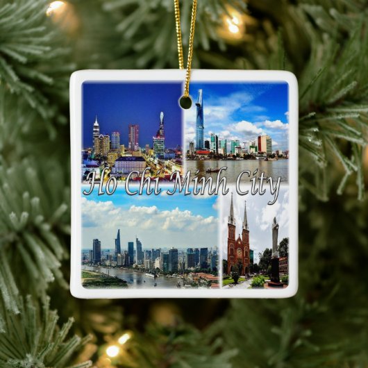 zVN013 HO CHI MINH City SAIGON, Mosaic Keramisch Ornament (Boom)