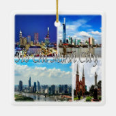 zVN013 HO CHI MINH City SAIGON, Mosaic Keramisch Ornament (Achterkant)