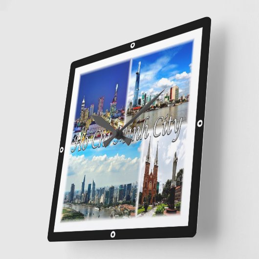 zVN013 HO CHI MINH City SAIGON, Mosaic Vierkante Klok (Hoek)