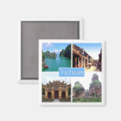 zVN014 VIETNAM, Mozaïek, Azië, Fridge Magneet (Voorkant / Achterkant)