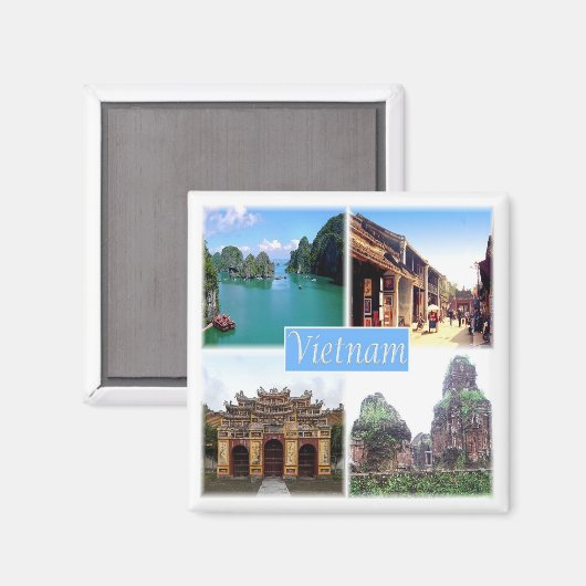 zVN014 VIETNAM, Mozaïek, Azië, Fridge Magneet (Voorkant / Achterkant)