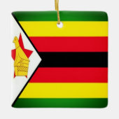 ZW001 ZIMBABWE, vlag, Afrika, Fridge Keramisch Ornament (Voorkant)
