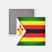 ZW001 ZIMBABWE, vlag, Afrika, Fridge Magneet (Voorkant / Achterkant)