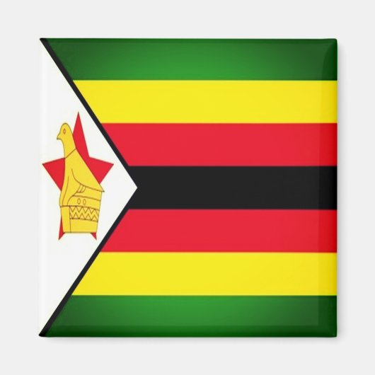 ZW001 ZIMBABWE, vlag, Afrika, Fridge Magneet (Voorkant)