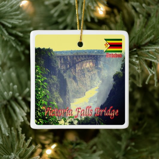 ZW006 VICTORIA-HERFSTEN, Zimbabwe, Afrika, Keramisch Ornament (Boom)