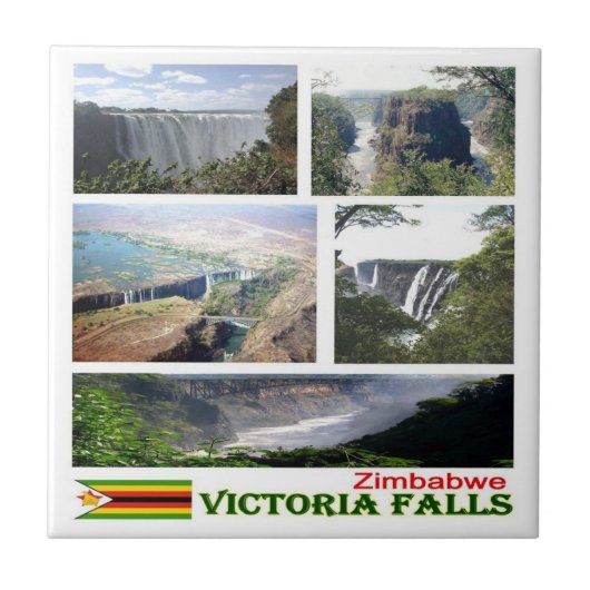 ZW008 VICTORIA-HERFSTEN, Mosaic, Zimbabwe, Tegeltje (Voorkant)
