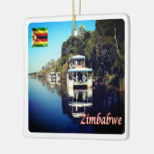ZW012 VICTORIA-HERFSTEN, Zimbabwe, Afrika, Keramisch Ornament (Links)