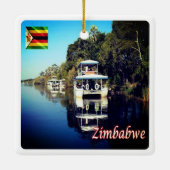 ZW012 VICTORIA-HERFSTEN, Zimbabwe, Afrika, Keramisch Ornament (Achterkant)