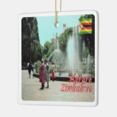 ZW014 HARARE, Zimbabwe, Afrika, Keramisch Ornament (Links)