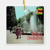 ZW014 HARARE, Zimbabwe, Afrika, Keramisch Ornament (Voorkant)