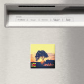 ZW018 ZIMBABWE, zonsondergang, Afrika, Fridge Magneet (Insitu (Vaatwasser))