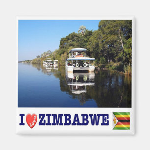 ZW020 ZIMBABWE I Love, Africa, Fridge Magneet
