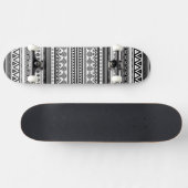 ZW decoratieve azteekse textuur Persoonlijk Skateboard (Horizontaal)