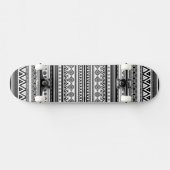 ZW decoratieve azteekse textuur Persoonlijk Skateboard (Horizontaal)