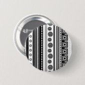 ZW decoratieve azteekse textuur Ronde Button 5,7 Cm (Voorkant /achterkant)