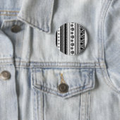 ZW decoratieve azteekse textuur Ronde Button 5,7 Cm (In situ)