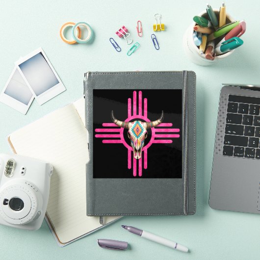 ZW Zia Schedel Kunst Sticker (iPad Cover)
