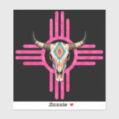 ZW Zia Schedel Kunst Sticker (Vel)