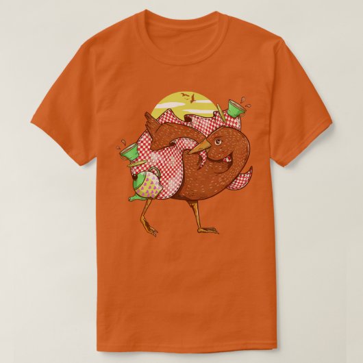 Zwa bij een picknick t-shirt (Design voorkant)