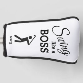 ZWAAI ALS EEN BAAS Golfer Monogram PUTTER Golfheadcover