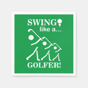 Zwaai Als Een Golfer Golf Feest Servet