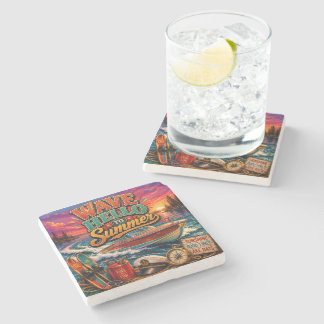 Zwaai Hallo naar de Zomer Stenen Onderzetter